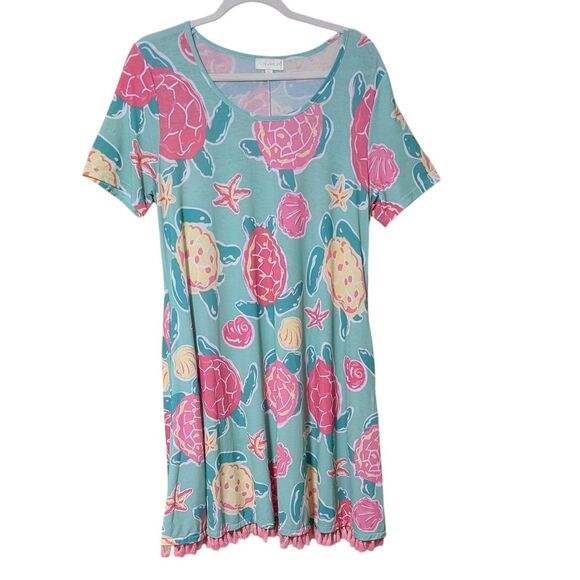 Simply Southern Dresses & Skirts - Simply Southern Topsail Dress sea turtles casual flirty nature fringe Medium